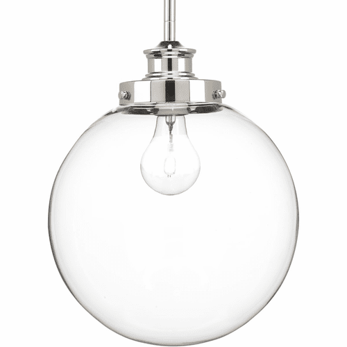 Progress Penn Collection 1-LT Medium Pendant - Polished Nickel - P5070-104