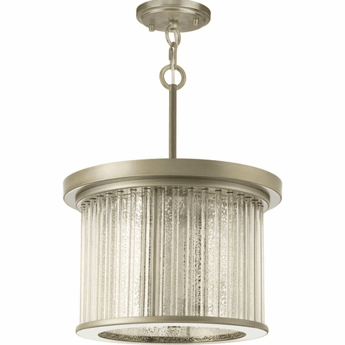 Progress Point Dume 3-Light 60W Semi-Flush Mount - Antique Nickel - P350142-081