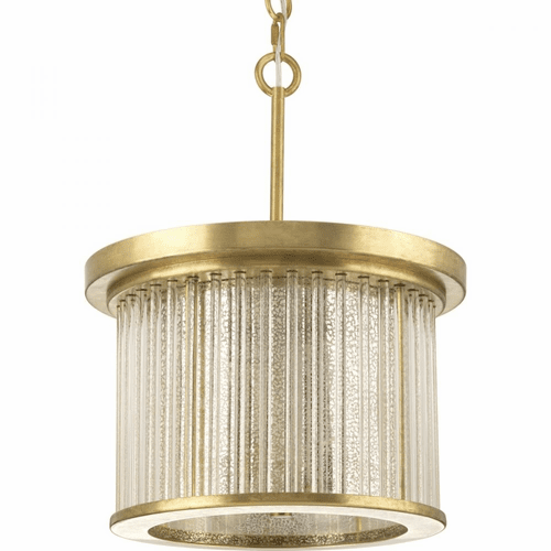 Progress Point Dume 3-Light 60W Semi-Flush Mount - Brushed Brass - P350142-160