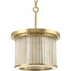 Progress Point Dume 3-Light 60W Semi-Flush Mount - Brushed Brass - P350142-160