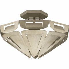 Progress Point Dume 3-Light 60W Semi-Flush Mount - Silver Ridge - P350140-134