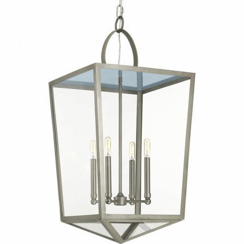 Progress Point Dume 4-Light 60W Foyer Light - Antique Nickel - P500196-081