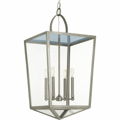 Progress Point Dume 4-Light 60W Foyer Light - Antique Nickel - P500196-081