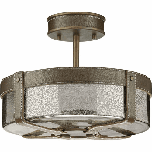 Progress Point Dume 4-Light 60W Semi-Flush Mount - Aged Brass - P350143-161