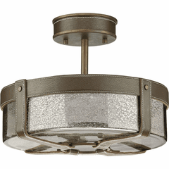 Progress Point Dume 4-Light 60W Semi-Flush Mount - Aged Brass - P350143-161