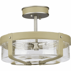Progress Point Dume 4-Light 60W Semi-Flush Mount - Antique Nickel - P350143-081
