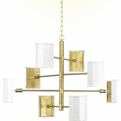 Progress Point Dume 8-Light 60W Chandelier - Brushed Brass - P400192-160