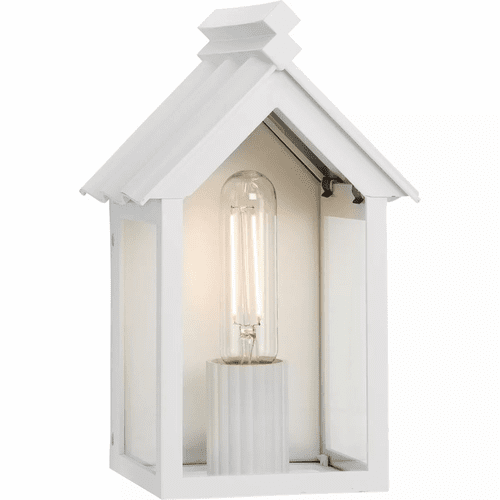Progress Point Dume-Dunemere 1-LT Outdoor Wall Light - Shelter White - P560302-192