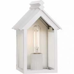 Progress Point Dume-Dunemere 1-LT Outdoor Wall Light - Shelter White - P560302-192