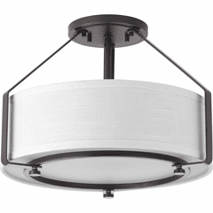 Progress Ratio Collection 3-LT 16" Semi-Flush Mount - Antique Bronze - P3604-20