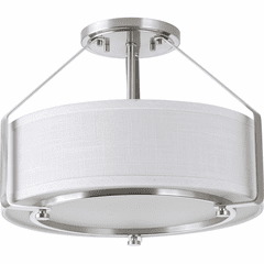Progress Ratio Collection 3-LT 16" Semi-Flush Mount - Brushed Nickel - P3604-09