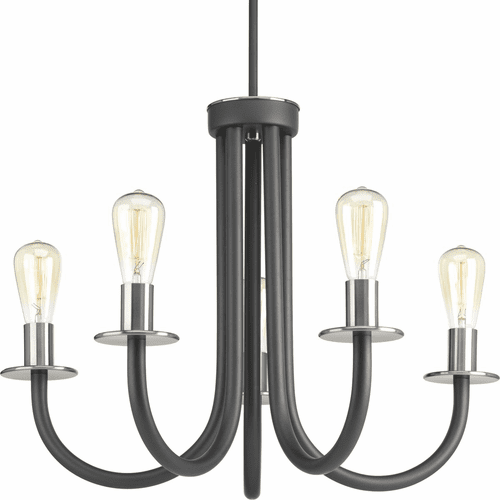 Progress Remix Collection 5-LT Chandelier - Graphite - P400051-143
