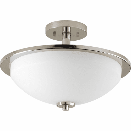 Progress Replay Collection 2-LT 14-3/4" Semi-Flush - Polished Nickel - P3424-104