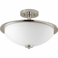 Progress Replay Collection 2-LT 14-3/4" Semi-Flush - Polished Nickel - P3424-104 Progress Replay Collection 2-LT 14-3/4" Semi-Flush - Polished Nickel - P3424-104