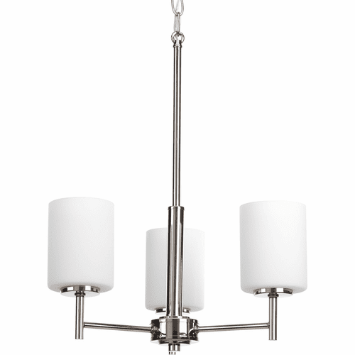 Progress Replay Collection 3-LT Chandelier - Polished Nickel - P4318-104