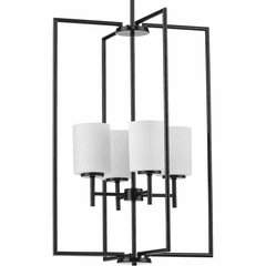 Progress Replay Collection 4-LT Foyer Pendant - Black - P500206-031 Progress Replay Collection 4-LT Foyer Pendant - Black - P500206-031