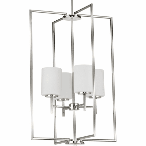 Progress Replay Collection 4-LT Foyer Pendant - Polished Nickel - P500206-104