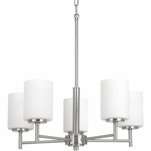 Progress Replay Collection 5-LT chandelier - Brushed Nickel - P4319-09