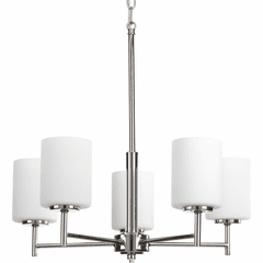 Progress Replay Collection 5-LT Chandelier - Polished Nickel - P4319-104
