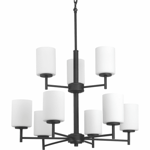 Progress Replay Collection 9-LT, Two-Tier Chandelier - Black - P4726-31