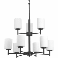 Progress Replay Collection 9-LT, Two-Tier Chandelier - Black - P4726-31