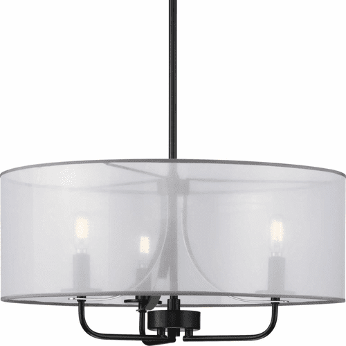 Progress Riley 3-Light 60W Pendant - Black - P500243-031