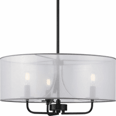 Progress Riley 3-Light 60W Pendant - Black - P500243-031