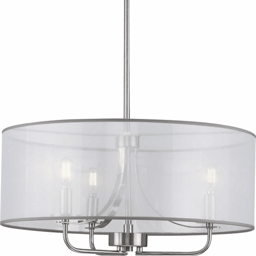 Progress Riley 3-Light 60W Pendant - Brushed Nickel - P500243-009
