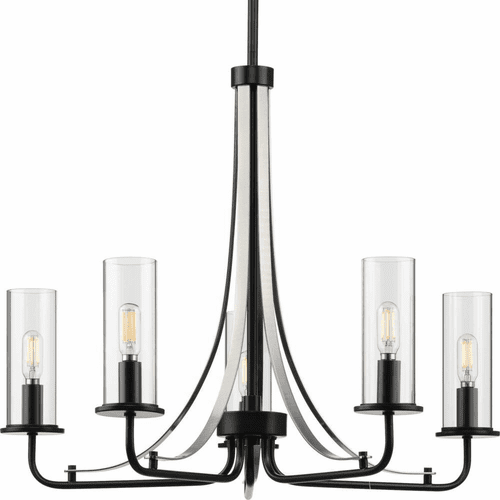 Progress Riley 5-Light 60W Chandelier - Black - P400209-031