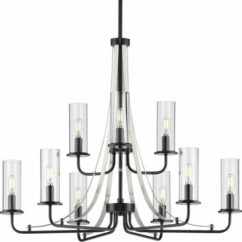 Progress Riley 9-Light 60W Chandelier - Black - P400210-031