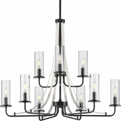 Progress Riley 9-Light 60W Chandelier - Black - P400210-031