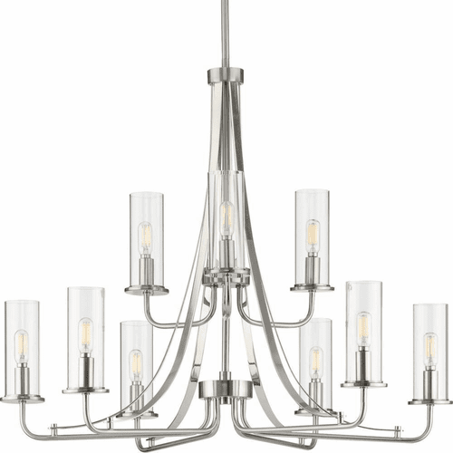 Progress Riley 9-Light 60W Chandelier - Brushed Nickel - P400210-009