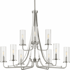 Progress Riley 9-Light 60W Chandelier - Brushed Nickel - P400210-009