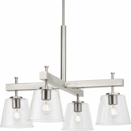 Progress Saffert 4-LT Chandelier - Brushed Nickel - P400299-009