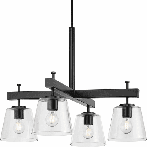 Progress Saffert 4-LT Chandelier - Matte Black - P400299-31M