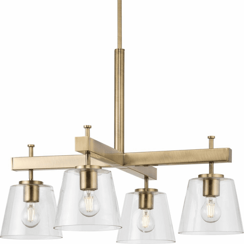 Progress Saffert 4-LT Chandelier - Vintage Brass - P400299-163
