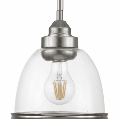 Progress Saluda Collection 1-LT Mini-Pendant - Brushed Nickel - P500137-009
