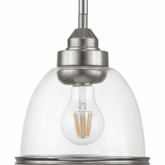Progress Saluda Collection 1-LT Mini-Pendant - Brushed Nickel - P500137-009