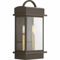 Progress Santee 2-LT Outdoor Medium Wall-Lantern - Antique Bronze - P560002-020