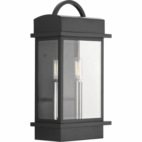 Progress Santee 2-LT Outdoor Medium Wall-Lantern - Black - P560002-031