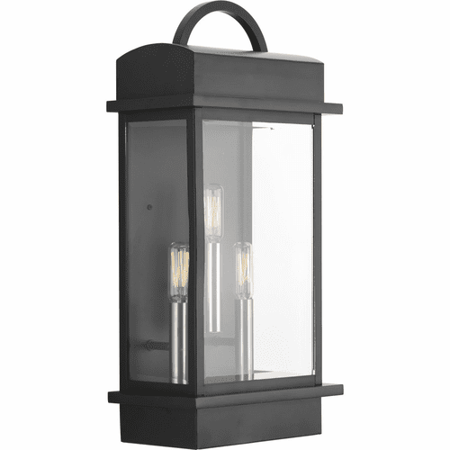 Progress Santee 3-LT Outdoor Large Wall-Lantern - Black - P560003-031