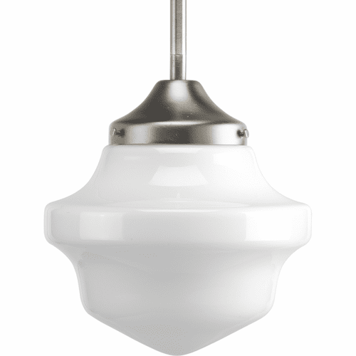 Progress School House 1-LT Mini-Pendant - Brushed Nickel - P5196-09