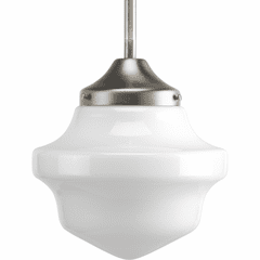 Progress School House 1-LT Mini-Pendant - Brushed Nickel - P5196-09