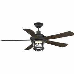 Progress Smyrna Collection 52" Five-Blade Ceiling Fan - Forged Black - P2576-8030K Progress Smyrna Collection 52" Five-Blade Ceiling Fan - Forged Black - P2576-8030K