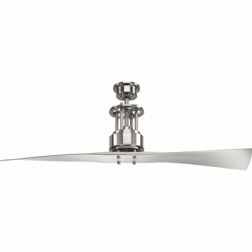 Progress Spades Collection 56" Two-Blade Ceiling Fan - Brushed Nickel - P2570-09