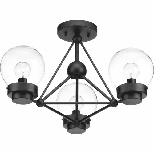 Progress Spatial Collection Semi-Flush/Convertible - Black - P400077-031