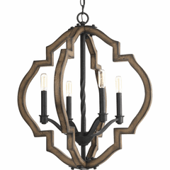 Progress Spicewood Collection 4-LT Chandelier - Gilded Iron - P4766-71
