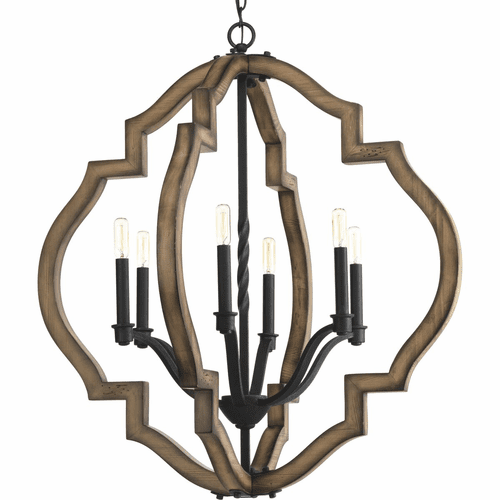 Progress Spicewood Collection 6-LT Chandelier - Gilded Iron - P4767-71