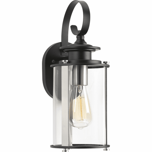 Progress Squire 1-LT Outdoor Small Wall Lantern - Black - P560036-031
