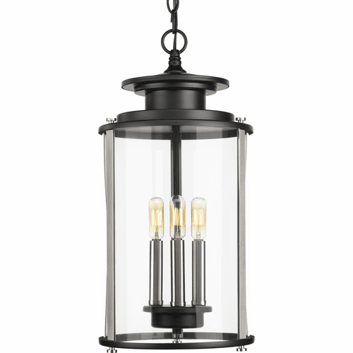 Progress Squire 3-LT Outdoor Hanging Lantern - Black - P550012-031